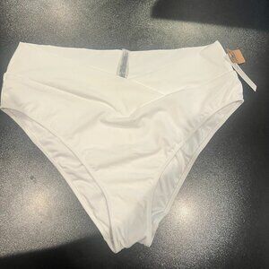 NWT PINK Victoria Secret Womens XXL Two Piece Bathing Suit Bikini Bottoms White
